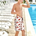 thumbnail image 6 of Cauagu Hand Drawn Watermelon Print Swim Trunks for Men,Youth Boys Swim Shorts Compression Liner Beach Shorts Boys' Swimming Shorts 7-20 Years Bathing Suit-Medium, 6 of 7