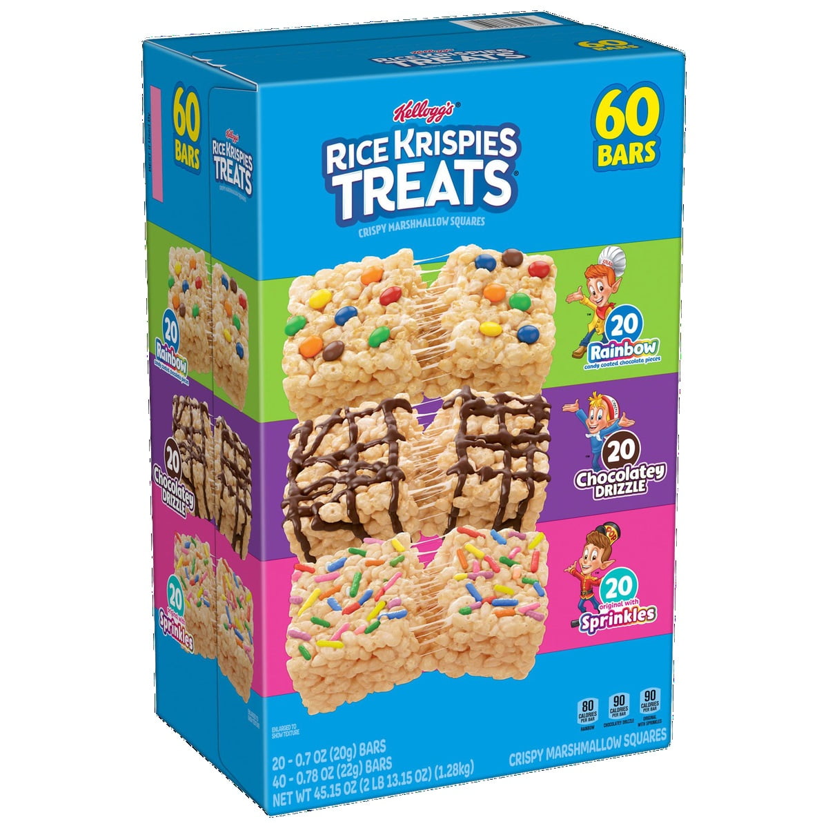 Kellogg's Rice Krispies Treats 60 Ct Original Snack Bars - Walmart.com