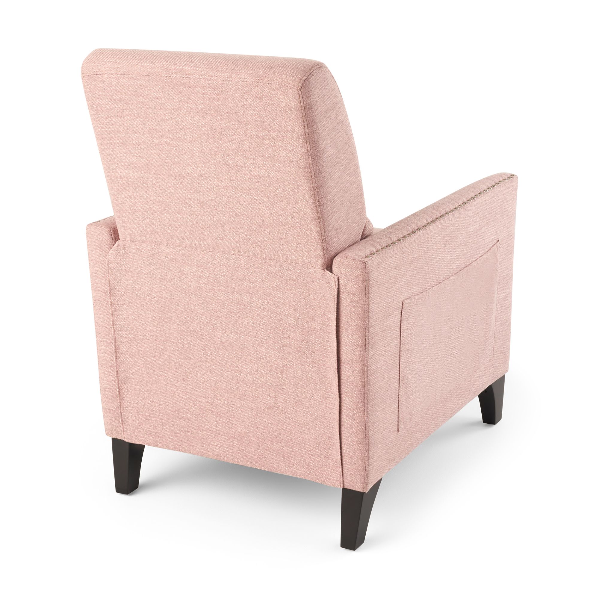 Noble House Pale Standard Contemporary Push Back Recliner, Pink