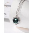 thumbnail image 5 of TANGPOET Black Pearl Infinite Necklace with 925 Sterling Silver Tahitian Freshwater Cultured Infinite Jewelry Inlaid Zircon Birthday Present Gifts for Women Mother Wife, 5 of 5