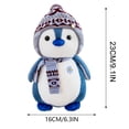 thumbnail image 3 of Muñeco de pingüino HUOGUO de peluche con sombrero y bufanda de 23 cm, 3 of 4
