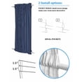 thumbnail image 2 of Navy Blue Striped Blackout Door Curtains for French, Glass,Front, Back, Patio Door, Navy Blue White Farmhouse Stripes Thermal Insulated Rod Pocket Window Curtain Drapes With Tiebacks 54"x40", 2 of 5