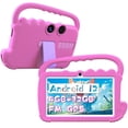 thumbnail image 1 of YQSAVIOR Kids Tablet, 7inch 4 GB RAM | Android 12 | 32GB ROM | Bluetooth, IPS Screen, Parental Control, Dual Camera, Shockproof Case | Educational, Games, Pink Case, 1 of 7