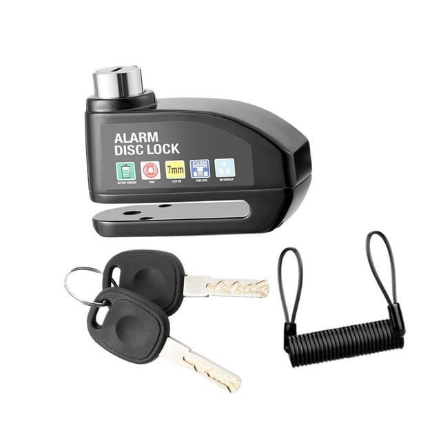 Alarma Bloqueo de Disco Shamjiam para Bicicleta Eléctrica Moto Negro