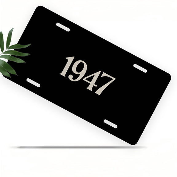 Number 1947 Front License Plate, Metal License Plate, Funny Standard Plates Personalized Novelty Decorative For Men/Women/Boys/Girls Car 6×12 Inch