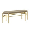 thumbnail image 4 of Walker Edison Glam Cushioned Bench, Taupe / Gold, 4 of 10