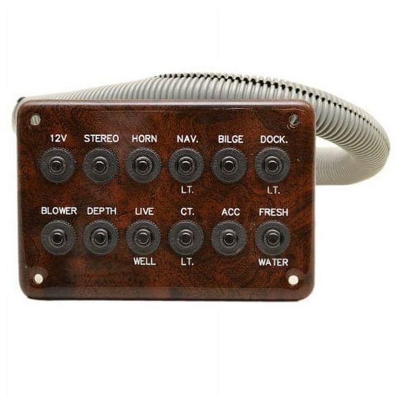 Standard Boat Breaker Panel | 6 x 4 Inch Glossy Woodgrain Plastic