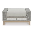 thumbnail image 3 of Signature Design by Ashley Seton Creek Outdoor Ottoman with Cushion, Gray, 3 of 6