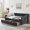 Black, variant on Twin Size Daybed with Drawers Upholstered Tufted Sofa Bed, Grey, Button Tufted Back, Copper Nail Trim, Storage Drawers, 81.5x41x30.5