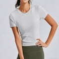 thumbnail image 5 of SEMPAI Womens Breathable Fitness Shirts Round Neck Short Sleeve Slimming Tops Casual Sports Hiking Jogging T-Shirts, 5 of 5