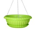 thumbnail image 2 of Breathable Hanging Flower Pot Triangular Design Plastic Smooth Surface Plant Pot Patio Decor White One Size, 2 of 13