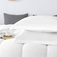 thumbnail image 4 of 1 Piece Luxurious Straight Line Pattern Comforter All Season 800 Threads Count Twin/Twin XL Size - Ultra Soft 550 GSM 100% Egyptian Cotton (Solid White Colour ), 4 of 6