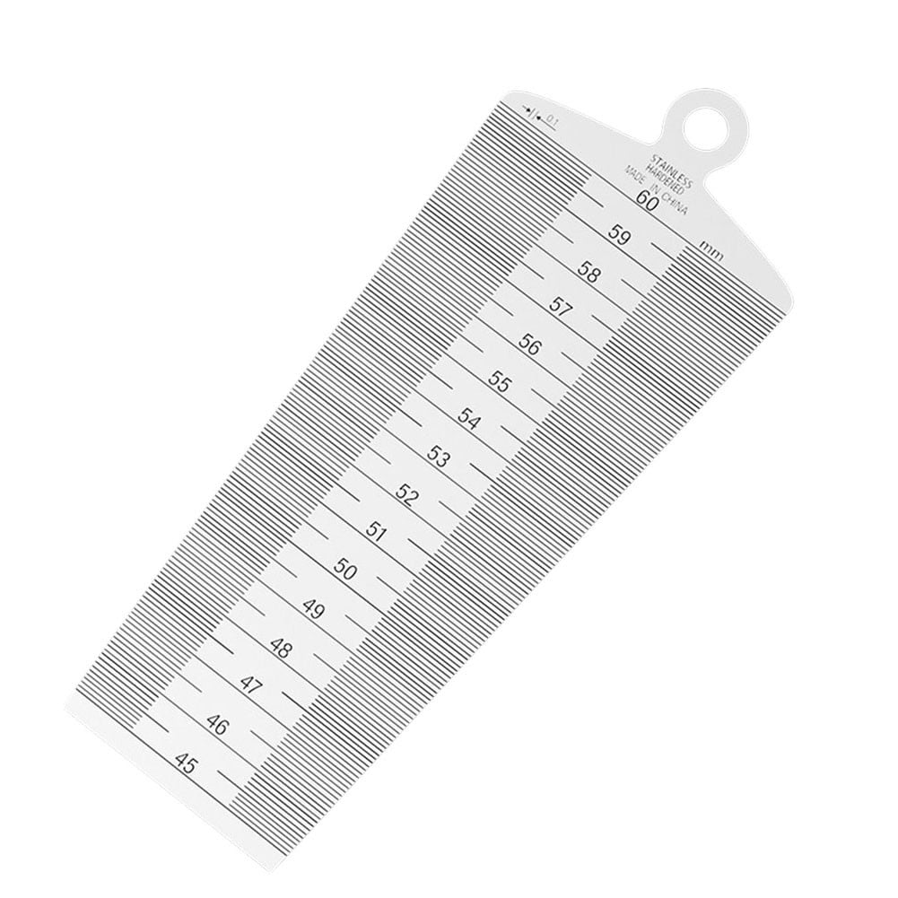 1-60mm Steel Metric Taper Gauge Aperture Scale Wedge Feeler 4 In 1 Gap Ruler