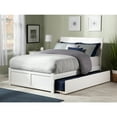 thumbnail image 2 of Portland Queen Wood Platform Bed with Footboard & Twin XL Trundle in White, 2 of 5