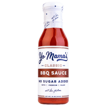 Yo Mama s Foods Keto Friendly Classic BBQ Sauce  Allergen-Free  Gluten-Free  14 oz