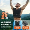 thumbnail image 3 of KFFKFF Weighted Vest, Adjustable 35lb with Iron Weights, Includes Shoulder Comfort Pad and Visibility Stripe, Ideal for Men & Women, Strength Training and Running Gear, 3 of 9