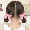 thumbnail image 2 of CXHEGBEJ Velvet Hair Bows Claw Clip For Female 3" Hair Ribbon Clips Alligator Clips Hair for Women Party Dress Headwear Hair Styling Accessories Pink, 2 of 7