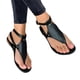 thumbnail image 3 of WILLBEST Sandalias Flexibles De Mujer, Sandalias De Tiras Para Mujer, Zapatos De Punta Abierta, Sandalias De Playa Planas, Chanclas Con Correa De Hebilla Para Mujer, 3 of 7
