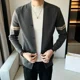 thumbnail image 3 of Suéteres de punto para hombre Ropa de hombre a rayas negras con bolsillos Cárdigan ajustado de lana Tendencia 2024 A 2025 Nuevo en punto casual V, 3 of 4
