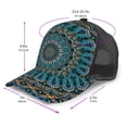 thumbnail image 2 of Disketp Mandala Print Trucker Hat Men Women - Mesh Baseball SnapBack Cap, 2 of 7