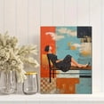 thumbnail image 2 of Abstract Woman Bench Canvas Wall Art 15.75x11.81 Inches, 2 of 8