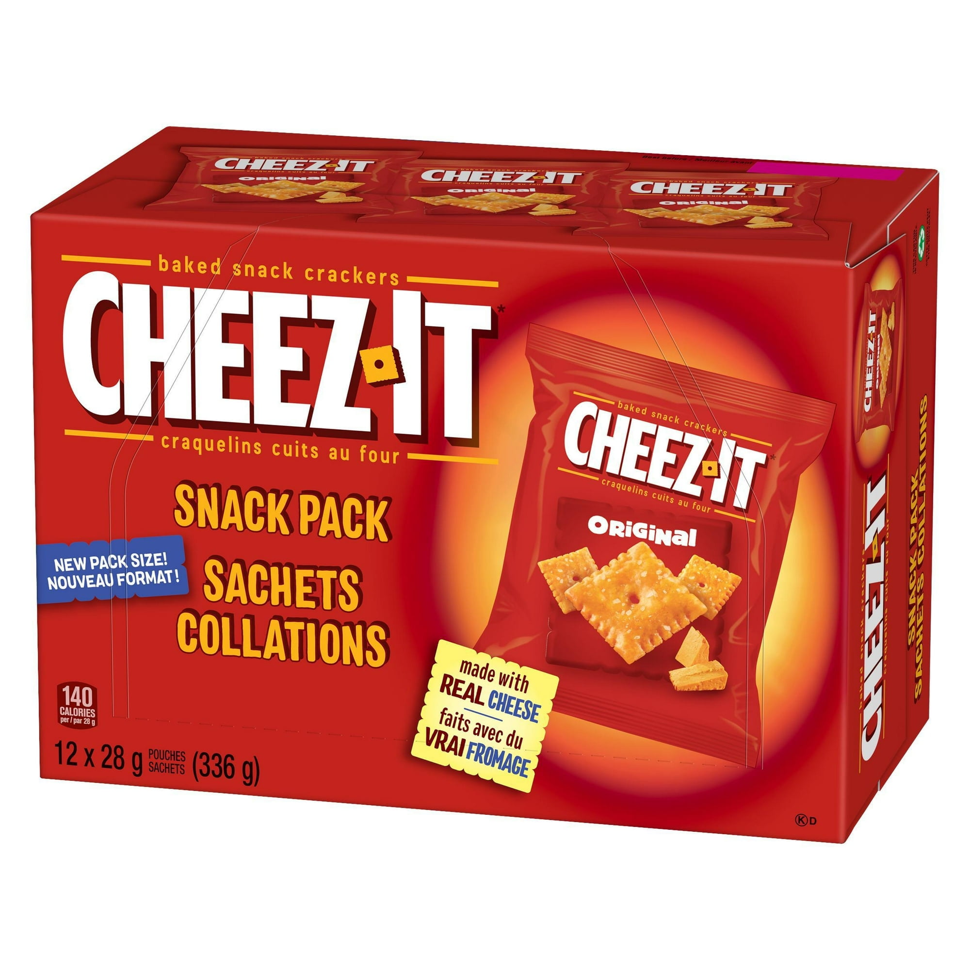 Cheez-It Baked Snack Crackers Original 12x28g