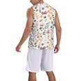 thumbnail image 5 of Rocae Watercolor Floral for Men's Basketball Jersey Lightweight and Breathable Athletic Tank Top,Quick-Drying Sports Jersey X-Large, 5 of 9