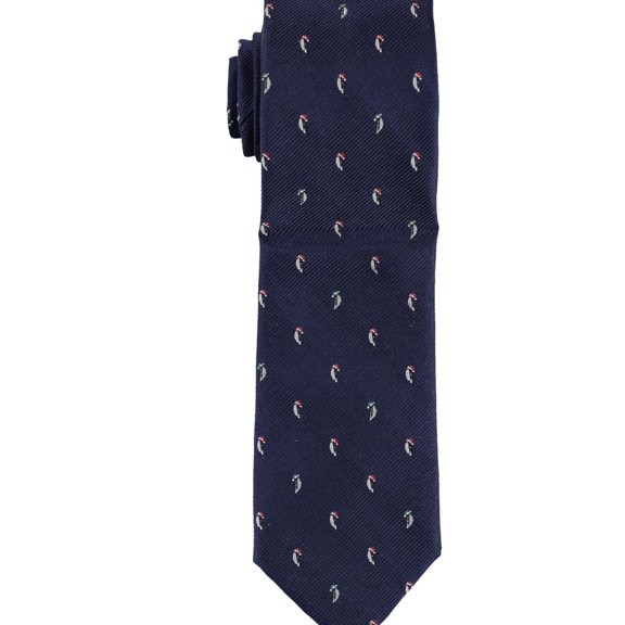 bar III Mens Jolly Penguin Self-tied Necktie, Blue, One Size