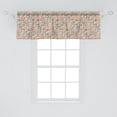 thumbnail image 2 of Ambesonne Boho Valance Pack of 2, Abstract Feather Wave, 54"X18", Multicolor, 2 of 2