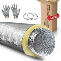 Cuchiilo 6 inch Ducting,6 Flex Duct ,6 inch Duct ,6 Flexible Duct Hose,Insulated Flexible Air Duct 6'' X 25' ,R-4.2 for Heavy Duty HVAC & Exhaust Ductwork