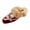Red, variant on Beige Women'S Casual Versatile Eye-Catching Embroidery Decoration Thick Heel Fall Winter Comfortable Sandals Ladies Slides