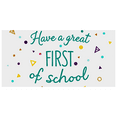 thumbnail image 2 of Great First Day School Backdrop Banner with Colorful Shapes and Dots Party Decorations Photography Props for School Events Classroom Decorations and Memory Photos, 2 of 8