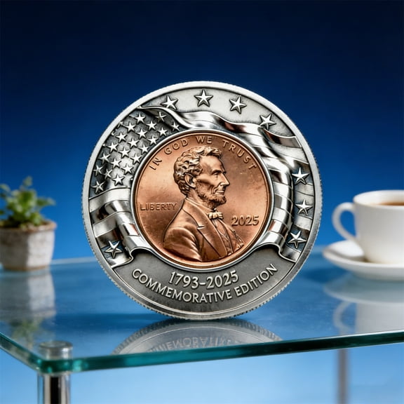 Final Cent Tribute Coin Collection Ornament – Commemorative 2025 Penny Coin, Historic Memorial for Cent Legacy, Penny Tribute Coin Ornaments for Collectors and History Enthusiasts
