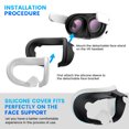 thumbnail image 3 of husxh 2 in 1 Silicone Facial Interface & Face Cover Pad Lightproof With Lens Protector Face Pad Mask & Face Cushion Sweatproof Washable Replacement for Meta/Oculus Quest 3 VR Accessories, 3 of 9