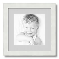 ArtToFrames 13x13" Matted Picture Frame with 9x9" Single Mat Photo Opening Framed in 1.25" Satin White Frame and 2" Candlewick Mat (FWM-3966-13x13)