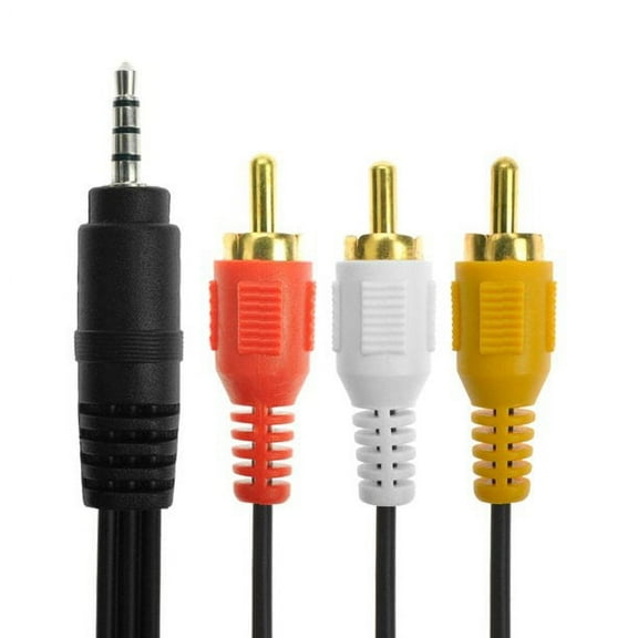 AV A/V 3.5mm mini plug to 3 RCA Audio Video Cable Cord Lead Replacement for Samsung MiniDV DVD Camcorder SC-DX200 SC-DX205 SC-DX210 T/i SC-MX25H SC-MM11 S/BL/R SC-MS15 SC-M2050
