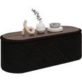 thumbnail image 3 of Storage   Sherpa Folding Storage Oval Bench Foot Rest  Grey, 3 of 3