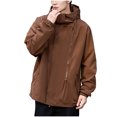 thumbnail image 2 of M-5X Big & Tall Jackets for Men Long Sleeve Plus Size Raincoats Mens Casual Solid Zip Up Breathable Hiking Jacket with Zipper Pockets and Hoodies, 2 of 8
