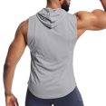 thumbnail image 3 of Kmdttou Men's Short Sleeve T-Shirt Summer High Elasticity Sleeveless Fitness Mesh Breathable Sports Drying on Clearance (Size:M-3XL), 3 of 7