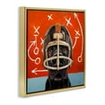 thumbnail image 3 of Stupell Industries Dog in Football Helmet Sports Plays Animals & Insects Painting Gold Floater Framed Canvas Art Print Wall Art, 25 x 25, 3 of 9