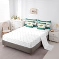 thumbnail image 5 of jejeloiu Ancient Bohemian Aztec 7-Piece Twin Bedding Sets,White Cyan Bedding Comforter Set For Adult Reversible, 5 of 8