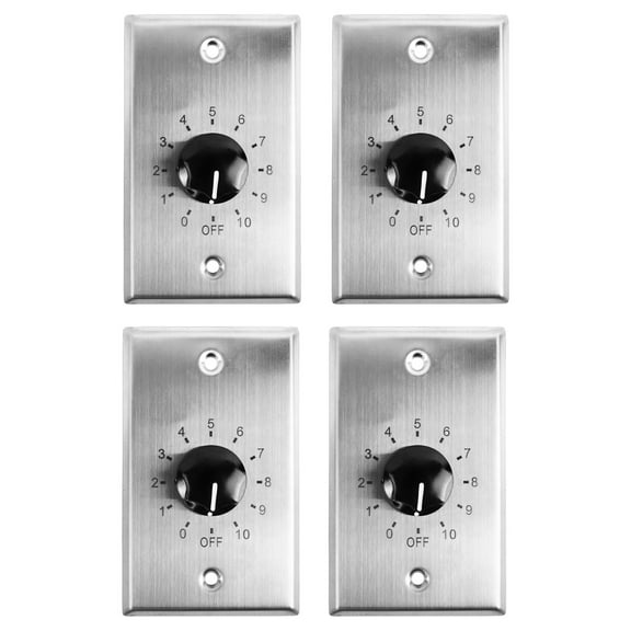 (4) Rockville VOL7035 35w 70v Stainless Wall Volume Control Zone Controllers