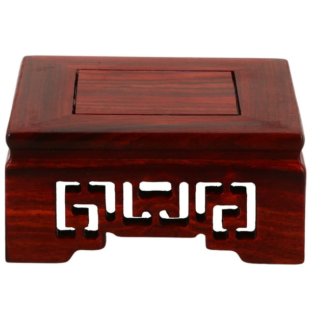 Base de madera para exhibición de artesanías retro, soporte de exhibición de madera, elevador de tetera de madera