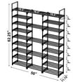 BGTREND 9 Tiers Large Shoe Rack 3 Columns Metal Shoe Storage Organizer