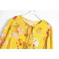 thumbnail image 3 of MintLimit Women Bohemian Floral Beach Loose Flare High Waist Party Pleated Kaftan Dress US Yellow L, 3 of 6