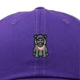 thumbnail image 2 of Dalix Hippo Embroidered Cotton Dad Hat Cute Animal Design Adjustable Baseball Cap for Everyday Wear Womens in Purple, 2 of 5