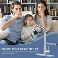 thumbnail image 6 of Kitchen Faucets, Upgraded Filter Water Kitchen Faucet with Pull Down Sprayer, Brushed Nickel Stainless Steel High Arc 1 Or 3 Hole Kitchen Sink Faucet for Remove Chorine, Harmful Substances, 6 of 6
