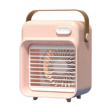 

iaksohdu 2400mAh Air Cooler Retro Style Rechargeable 3 Wind Speed Desktop Portable Air Conditioning Fan for Bedroom