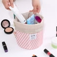 thumbnail image 3 of Travel Bag Round Cylinder Cosmetic Bag Pull Rope Bag Oxfords Cloth Travel Storage Bag Pack Up Instantly Easy to Clean, 3 of 8