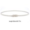 thumbnail image 3 of Guardurnaity Cinturones de mujer Accesorio de ropa elástica Cadena de cinturón para decoración Cinturones Plata, 3 of 6